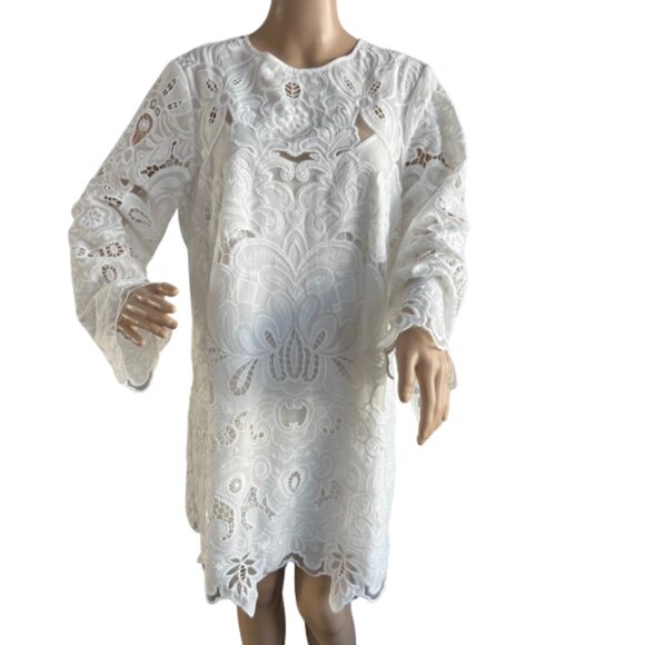 H&M Short Lace Dresses for Women / White / Size L - Picture 5 of 8